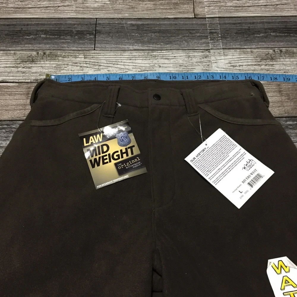 Rivers West Heritage Breeks Fleece Crop Pants Size L Green Brown Waterproof